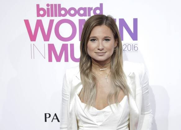 Danielle Bernstein arrives on the red carpet at the Billboard Women in Music 2016 event on December 9, 2016 in New York City.  NYP20161209156 JOHNxANGELILLO