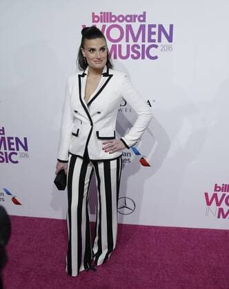 Idina Menzel arrives on the red carpet at the Billboard Women in Music 2016 event on December 9, 2016 in New York City.  NYP20161209117 JOHNxANGELILLO