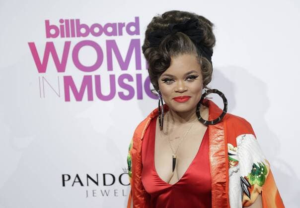 Andra Day arrives on the red carpet at the Billboard Women in Music 2016 event on December 9, 2016 in New York City.  NYP20161209118 JOHNxANGELILLO