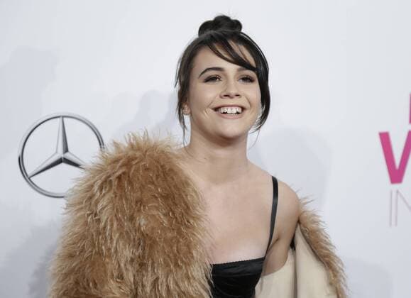 Bea Miller arrives on the red carpet at the Billboard Women in Music 2016 event on December 9, 2016 in New York City.  NYP20161209131A JOHNxANGELILLO