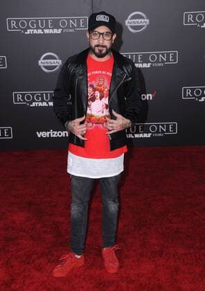 December 10, 2016 - Hollywood, CA, United States - 10 December 2016 - Hollywood, California - AJ McLean. Rogue One: A Star Wars Story World premiere held at Pantages Theater. Photo Credit: AdMedia Hollywood United States - ZUMAa123 20161210_zaa_a123_128