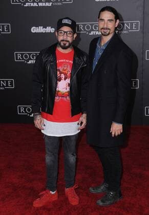 December 10, 2016 - Hollywood, CA, United States - 10 December 2016 - Hollywood, California - AJ McLean, Kevin Richardson. Rogue One: A Star Wars Story World premiere held at Pantages Theater. Photo Credit: AdMedia Hollywood United States - ZUMAa123 20161210_zaa_a123_131