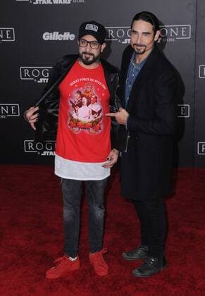 December 10, 2016 - Hollywood, CA, United States - 10 December 2016 - Hollywood, California - AJ McLean, Kevin Richardson. Rogue One: A Star Wars Story World premiere held at Pantages Theater. Photo Credit: AdMedia Hollywood United States - ZUMAa123 20161210_zaa_a123_161