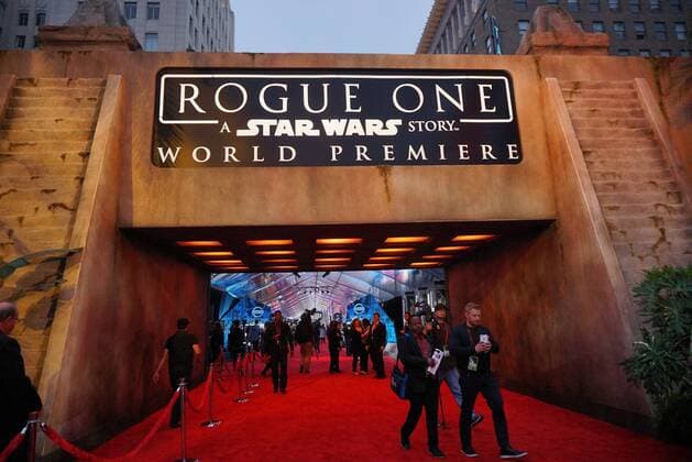 December 10, 2016 - Hollywood, CA, United States - 10 December 2016 - Hollywood, California - Atmosphere. Rogue One: A Star Wars Story World premiere held at Pantages Theater. Photo Credit: AdMedia Hollywood United States - ZUMAa123 20161210_zaa_a123_198