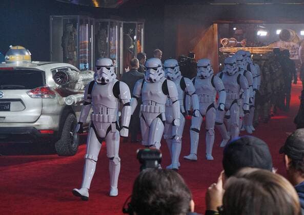 December 10, 2016 - Hollywood, CA, United States - 10 December 2016 - Hollywood, California - Atmosphere. Rogue One: A Star Wars Story World premiere held at Pantages Theater. Photo Credit: AdMedia Hollywood United States - ZUMAa123 20161210_zaa_a123_206