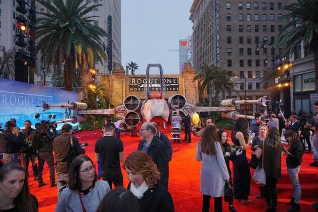 December 10, 2016 - Hollywood, CA, United States - 10 December 2016 - Hollywood, California - Atmosphere. Rogue One: A Star Wars Story World premiere held at Pantages Theater. Photo Credit: AdMedia Hollywood United States - ZUMAa123 20161210_zaa_a123_208