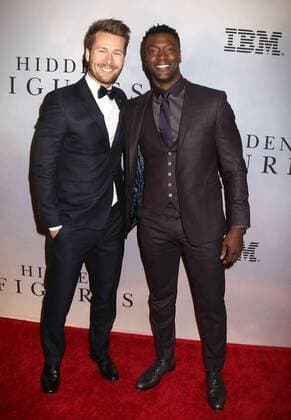 December 10, 2016 - New York, New York, U.S. - Actors GLEN POWELL and ALDIS HODGE attend the New York Special Screening of Hidden Figures held at the SVA Theatre. New York U.S. - ZUMAk03_ 20161210_zaf_k03_003