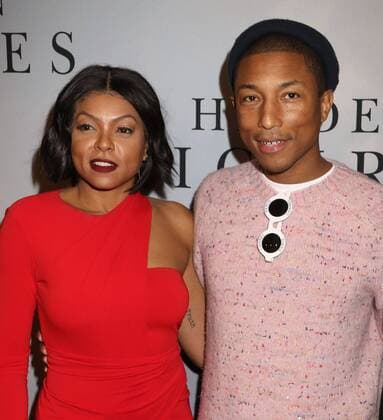 December 10, 2016 - New York, New York, U.S. - Actress TARAJI P. HENSON and singer PHARRELL WILLIAMS attend the New York Special Screening of Hidden Figures held at the SVA Theatre. New York U.S. - ZUMAk03_ 20161210_zaf_k03_167