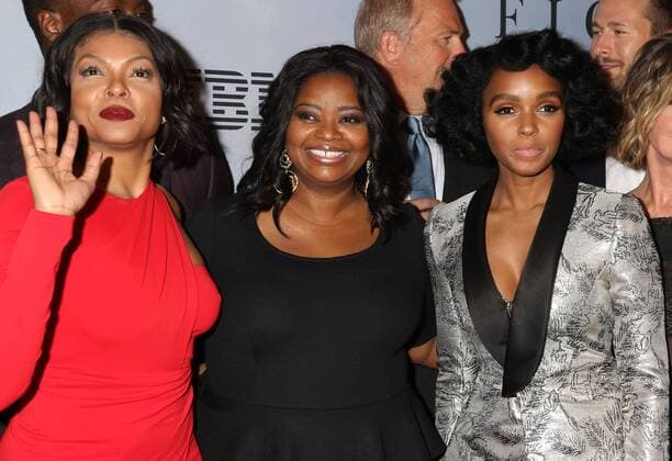 December 10, 2016 - New York, New York, U.S. - Actors TARAJI P. HENSON, OCTAVIA SPENCER, and JANELLE MONAE attend the New York Special Screening of Hidden Figures held at the SVA Theatre. New York U.S. - ZUMAk03_ 20161210_zaf_k03_172