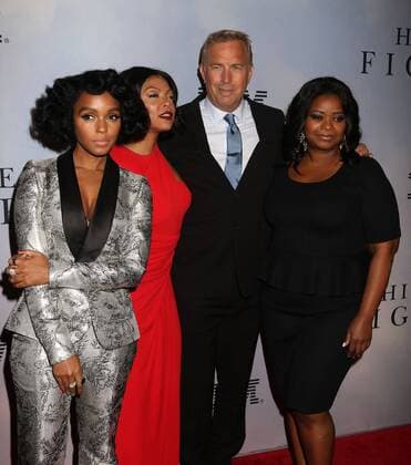 December 10, 2016 - New York, New York, U.S. - Singer JANELLE MONAE, actors TARAJI P. HENSON, KEVIN COSTNER and OCTAVIA SPENCER attend the New York Special Screening of Hidden Figures held at the SVA Theatre. New York U.S. - ZUMAk03_ 20161210_zaf_k03_174
