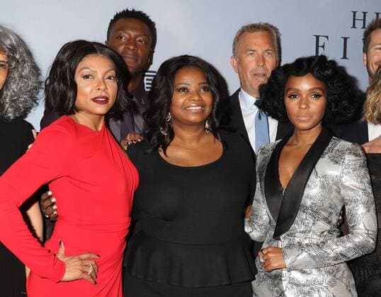 December 10, 2016 - New York, New York, U.S. - Actors TARAJI P. HENSON, OCTAVIA SPENCER, JANELLE MONAE, ALDIS HODGE and KEVIN COSTNER attend the New York Special Screening of Hidden Figures held at the SVA Theatre. New York U.S. - ZUMAk03_ 20161210_zaf_k03_180