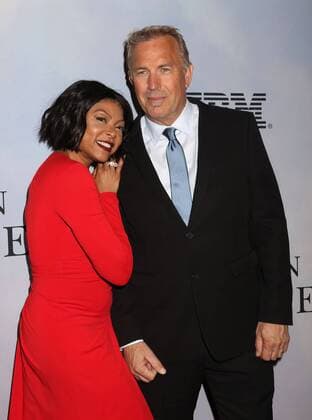 December 10, 2016 - New York, New York, U.S. - Actors TARAJI P. HENSON and KEVIN COSTNER attend the New York Special Screening of Hidden Figures held at the SVA Theatre. New York U.S. - ZUMAk03_ 20161210_zaf_k03_188