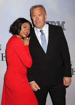 December 10, 2016 - New York, New York, U.S. - Actors TARAJI P. HENSON and KEVIN COSTNER attend the New York Special Screening of Hidden Figures held at the SVA Theatre. New York U.S. - ZUMAk03_ 20161210_zaf_k03_190