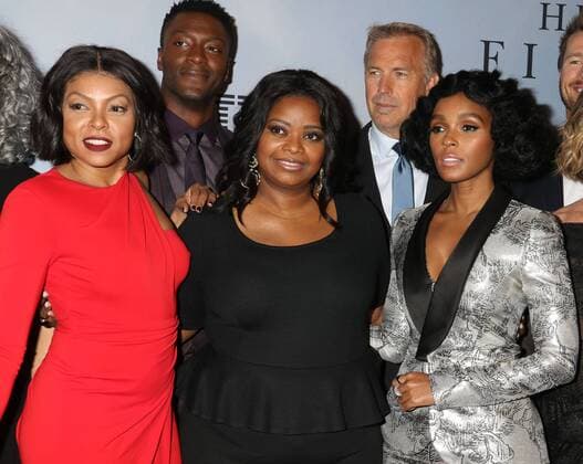 December 10, 2016 - New York, New York, U.S. - Actors TARAJI P. HENSON, OCTAVIA SPENCER, JANELLE MONAE, ALDIS HODGE and KEVIN COSTNER attend the New York Special Screening of Hidden Figures held at the SVA Theatre. New York U.S. - ZUMAk03_ 20161210_zaf_k03_191