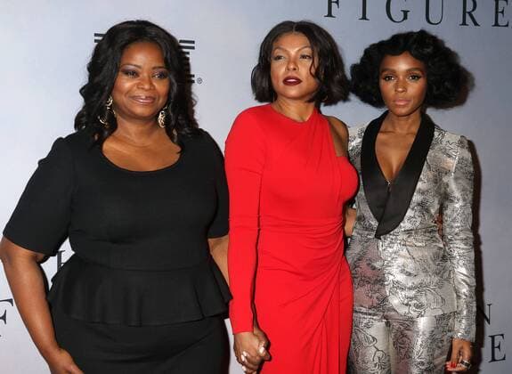 December 10, 2016 - New York, New York, U.S. - Actors OCTAVIA SPENCER, TARAJI P. HENSON, and singer JANELLE MONAE attend the New York Special Screening of Hidden Figures held at the SVA Theatre. New York U.S. - ZUMAk03_ 20161210_zaf_k03_206