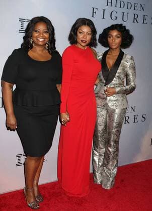 December 10, 2016 - New York, New York, U.S. - Actors OCTAVIA SPENCER, TARAJI P. HENSON, and singer JANELLE MONAE attend the New York Special Screening of Hidden Figures held at the SVA Theatre. New York U.S. - ZUMAk03_ 20161210_zaf_k03_207