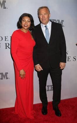 December 10, 2016 - New York, New York, U.S. - Actors TARAJI P. HENSON and KEVIN COSTNER attend the New York Special Screening of Hidden Figures held at the SVA Theatre. New York U.S. - ZUMAk03_ 20161210_zaf_k03_208
