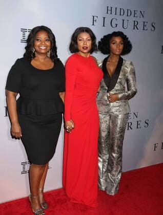 December 10, 2016 - New York, New York, U.S. - Actors OCTAVIA SPENCER, TARAJI P. HENSON, and singer JANELLE MONAE attend the New York Special Screening of Hidden Figures held at the SVA Theatre. New York U.S. - ZUMAk03_ 20161210_zaf_k03_214