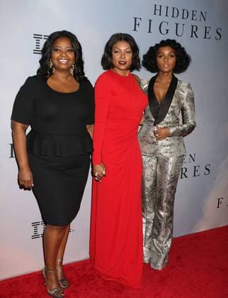 December 10, 2016 - New York, New York, U.S. - Actors OCTAVIA SPENCER, TARAJI P. HENSON, and singer JANELLE MONAE attend the New York Special Screening of Hidden Figures held at the SVA Theatre. New York U.S. - ZUMAk03_ 20161210_zaf_k03_215