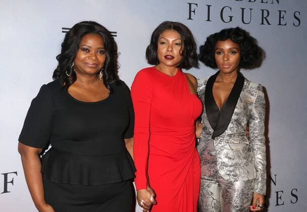 December 10, 2016 - New York, New York, U.S. - Actors OCTAVIA SPENCER, TARAJI P. HENSON, and singer JANELLE MONAE attend the New York Special Screening of Hidden Figures held at the SVA Theatre. New York U.S. - ZUMAk03_ 20161210_zaf_k03_217