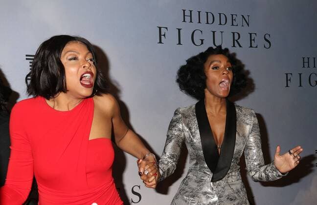 December 10, 2016 - New York, New York, U.S. - Actress TARAJI P. HENSON and singer JANELLE MONAE attend the New York Special Screening of Hidden Figures held at the SVA Theatre. New York U.S. - ZUMAk03_ 20161210_zaf_k03_219