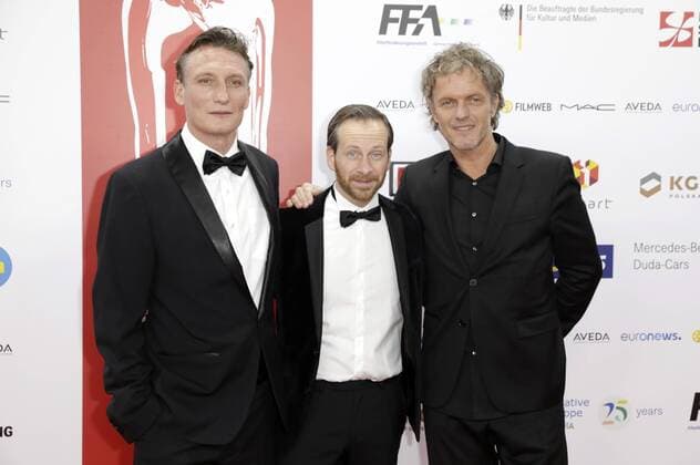 Oliver Masucci, Fabian Busch und Christoph Müller bei der Verleihung vom 29. Europäischen Filmpreis 2016 29th European Film Awards 2016 im Nationalen Forum für Musik. Breslau, 10.12.2016 Foto:xS.xGabschx xFuturexImage