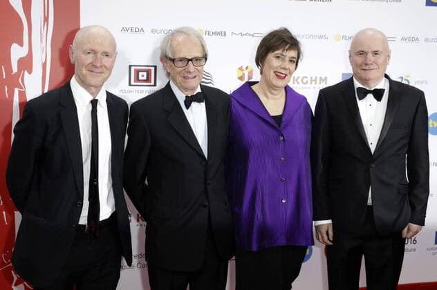 Paul Laverty, Ken Loach, Rebecca O Brien und Dave Johns bei der Verleihung vom 29. Europäischen Filmpreis 2016 29th European Film Awards 2016 im Nationalen Forum für Musik. Breslau, 10.12.2016 Foto:xS.xGabschx xFuturexImage