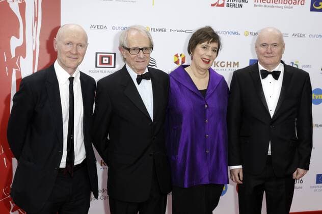 Paul Laverty, Ken Loach, Rebecca O Brien und Dave Johns bei der Verleihung vom 29. Europäischen Filmpreis 2016 29th European Film Awards 2016 im Nationalen Forum für Musik. Breslau, 10.12.2016 Foto:xS.xGabschx xFuturexImage