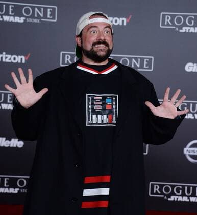 Director Kevin Smith attends the premiere of the sci-fi motion picture Rogue One: A Star Wars Story at the Pantages Theatre in the Hollywood section of Los Angeles on December 10, 2016. Storyline: The Rebellion makes a risky move to steal the plans to the Death Star, setting up the epic saga to follow.  LAP2016121041 JIMxRUYMEN