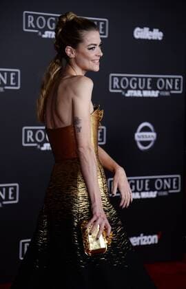 Actress Jaime King attends the premiere of the sci-fi motion picture Rogue One: A Star Wars Story at the Pantages Theatre in the Hollywood section of Los Angeles on December 10, 2016. Storyline: The Rebellion makes a risky move to steal the plans to the Death Star, setting up the epic saga to follow.  LAP2016121061 JIMxRUYMEN