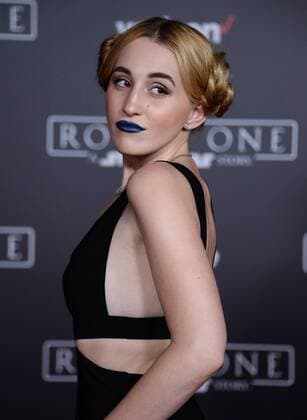 Harley Quinn Smith attends the premiere of the sci-fi motion picture Rogue One: A Star Wars Story at the Pantages Theatre in the Hollywood section of Los Angeles on December 10, 2016. Storyline: The Rebellion makes a risky move to steal the plans to the Death Star, setting up the epic saga to follow.  LAP2016121043 JIMxRUYMEN