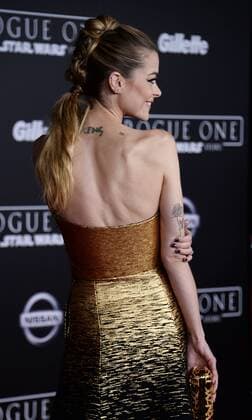 Actress Jaime King attends the premiere of the sci-fi motion picture Rogue One: A Star Wars Story at the Pantages Theatre in the Hollywood section of Los Angeles on December 10, 2016. Storyline: The Rebellion makes a risky move to steal the plans to the Death Star, setting up the epic saga to follow.  LAP2016121062 JIMxRUYMEN