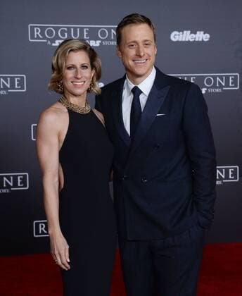 Cast member Alan Tudyk and choreographer Charissa Barton attend the premiere of the sci-fi motion picture Rogue One: A Star Wars Story at the Pantages Theatre in the Hollywood section of Los Angeles on December 10, 2016. Storyline: The Rebellion makes a risky move to steal the plans to the Death Star, setting up the epic saga to follow.  LAP2016121078 JIMxRUYMEN