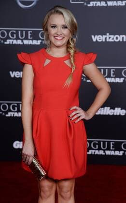 Actress Emily Osment attends the premiere of the sci-fi motion picture Rogue One: A Star Wars Story at the Pantages Theatre in the Hollywood section of Los Angeles on December 10, 2016. Storyline: The Rebellion makes a risky move to steal the plans to the Death Star, setting up the epic saga to follow.  LAP2016121055 JIMxRUYMEN