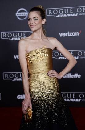 Actress Jaime King attends the premiere of the sci-fi motion picture Rogue One: A Star Wars Story at the Pantages Theatre in the Hollywood section of Los Angeles on December 10, 2016. Storyline: The Rebellion makes a risky move to steal the plans to the Death Star, setting up the epic saga to follow.  LAP2016121097 JIMxRUYMEN