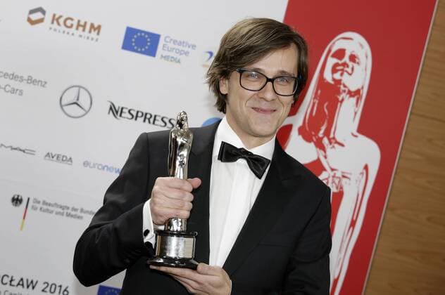 Radoslaw Ochnio mit dem Preis für das beste Sounddesign bei 11 minut bei der Verleihung vom 29. Europäischen Filmpreis 2016 29th European Film Awards 2016 im Nationalen Forum für Musik. Breslau, 10.12.2016 Foto:xS.xGabschx xFuturexImage