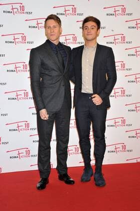 Rome, Red Carpet When we laughed. Pictured: Dustin Lance Black, Tom Daley  Copyright: xEcophotox xIPAx