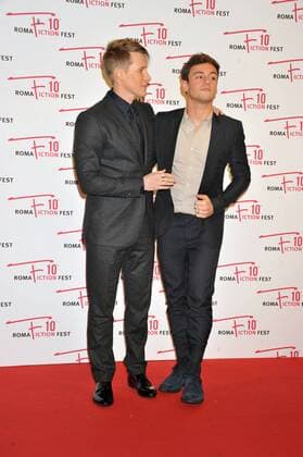 Rome, Red Carpet When we laughed. Pictured: Dustin Lance Black, Tom Daley  Copyright: xEcophotox xIPAx