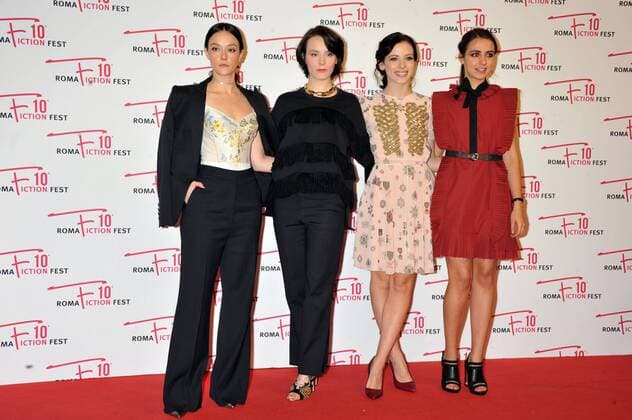 Rome, Red Carpet The border. Pictured: Marta Gasdini, Maria Roveran, Laura Adriani, Catherine Le Caselle  Copyright: xEcophotox xIPAx