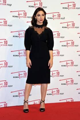 Rome, Red Carpet The border. Pictured: Matilda De Angelis Prada dress gioilelli Pomellato  Copyright: xEcophotox xIPAx