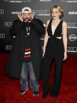 Kevin Smith & daughter Harley Quinn Smith ROGUE ONE: A STAR WARS STORY FILM PREMIERE Hollywood Patrick Rideaux PicturePerfect