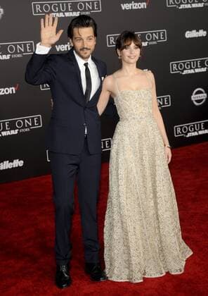 Diego Luna & Felicity Jones ROGUE ONE: A STAR WARS STORY FILM PREMIERE Hollywood Patrick Rideaux PicturePerfect