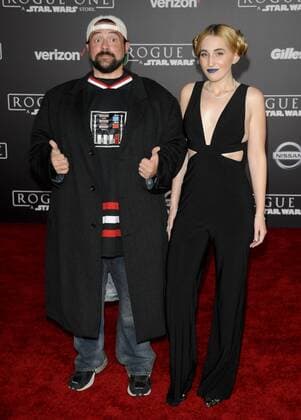 Kevin Smith & daughter Harley Quinn Smith ROGUE ONE: A STAR WARS STORY FILM PREMIERE Hollywood Patrick Rideaux PicturePerfect