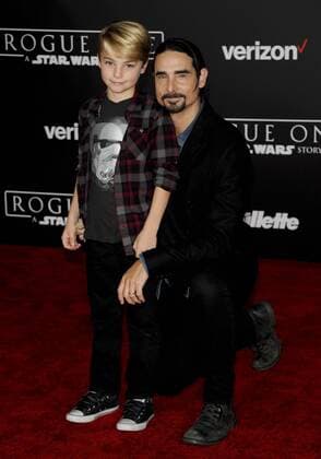 Kevin Richardson & son Mason Frey Richardson ROGUE ONE: A STAR WARS STORY FILM PREMIERE Hollywood Patrick Rideaux PicturePerfect