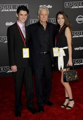 Michael Douglas, son Dylan Michael Douglas & daughter Carys Zeta-Douglas ROGUE ONE: A STAR WARS STORY FILM PREMIERE Hollywood Patrick Rideaux PicturePerfect
