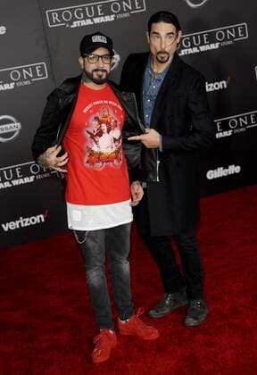 AJ McLean & Kevin Richardson ROGUE ONE: A STAR WARS STORY FILM PREMIERE Hollywood Patrick Rideaux PicturePerfect