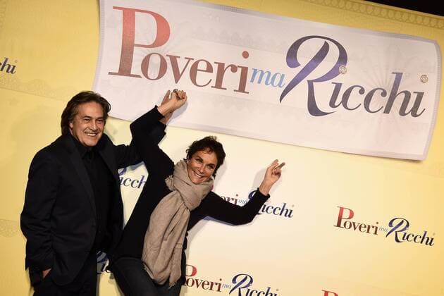 Db Milano 12 12 2016 - red carpet film Poveri ma ricchi - Angelo Sotgiu-Angela Brambati 