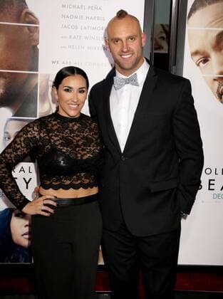 December 12, 2016 - New York, New York, U.S. - New York Giants football player MARK HERZLICH and wife DANIELLE CONTI attend the New York World Premiere of Collateral Beauty held at the Jazz At Lincoln Centers Frederick P. Rose Hall. New York U.S. - ZUMAk03_ 20161212_zaf_k03_144