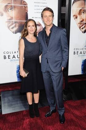 December 12, 2016 - New York, NY, United States - 12 December 2016 - New York, New York - Shauna Robertson, Edward Norton. Collateral Beauty New York Premiere. Photo Credit: Mario Santoro AdMedia New York United States - ZUMAa123 20161212_zaa_a123_015