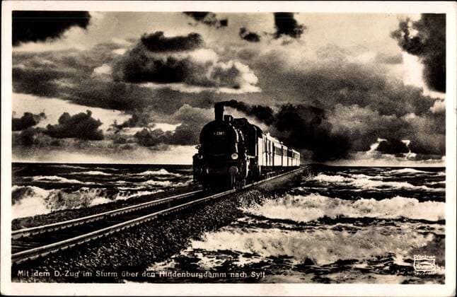 Hindenburgdamm nach Sylt, Deutsche Eisenbahn, Dampflokomotive